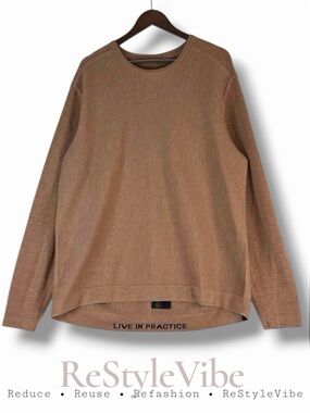 LULULEMON Men’s Size XL Sweater Crew Neck Merino Wool Alpine Live In Practice